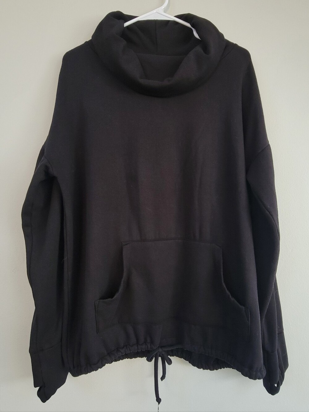 Soft Surroundings Black Cowell Neck Pull On Sweater Women Size PXL Leisure Comfy